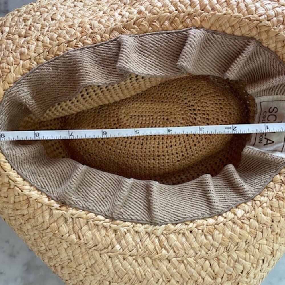 THE SCALA COLLECTION Rockport Big Brim Straw Sun Hat Vintage - Picture 14 of 16